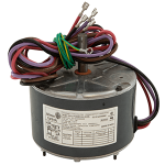 Condenser Fan Motor, 1/8 hp, 1075 rpm, 2-Speed, CW, 230V